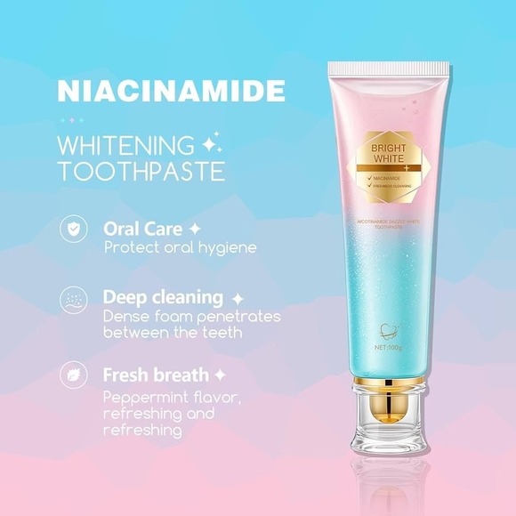 NEW Bright White‎ Niacinamide Whitening Toothpaste, Peppermint, Viral on Tiktok - Picture 5 of 11